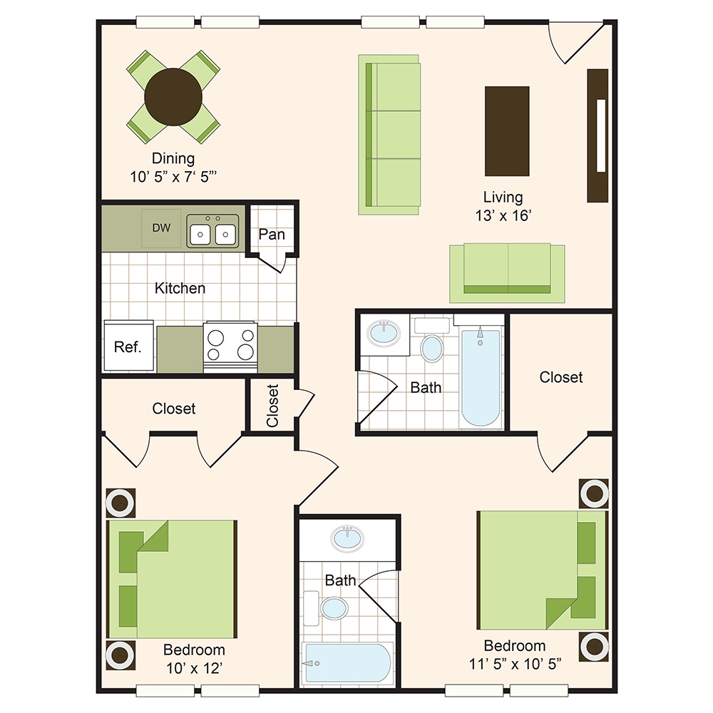 Floor plan 6 | 9900 Memorial Houston Apartments