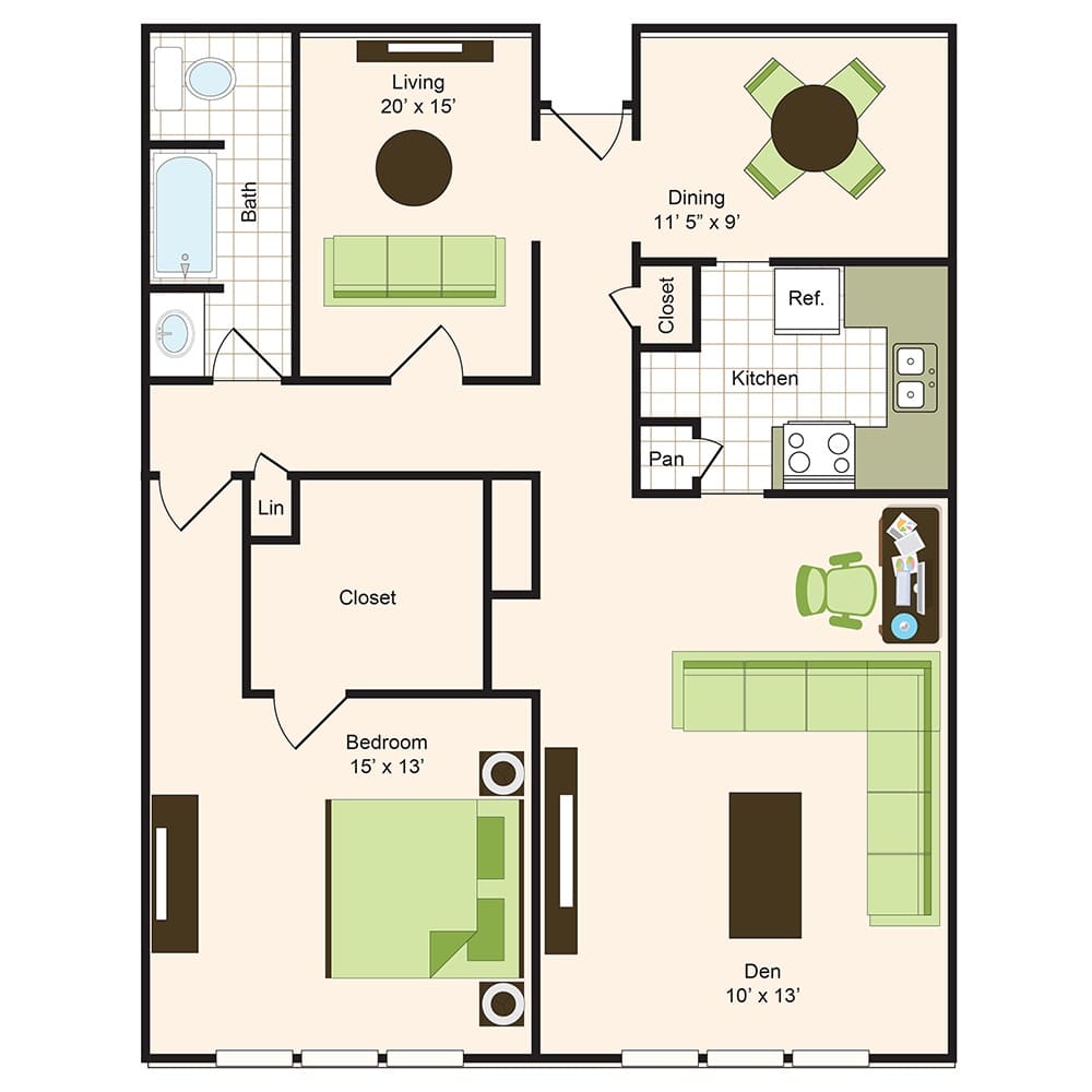 Floor plan 13 | Apartments zoned to Spring Branch ISD