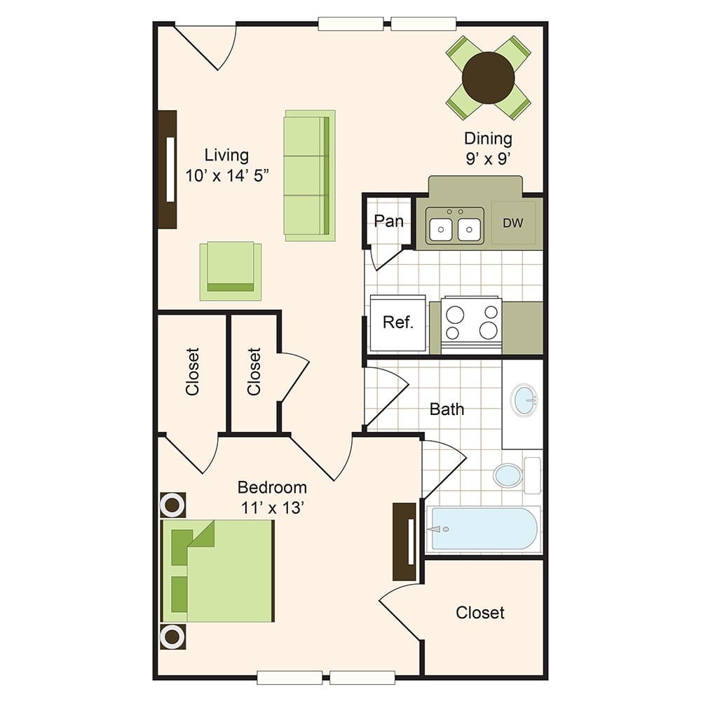 Floor plan 2 | 9900 on Memorial | Apartments Near Spring ISD