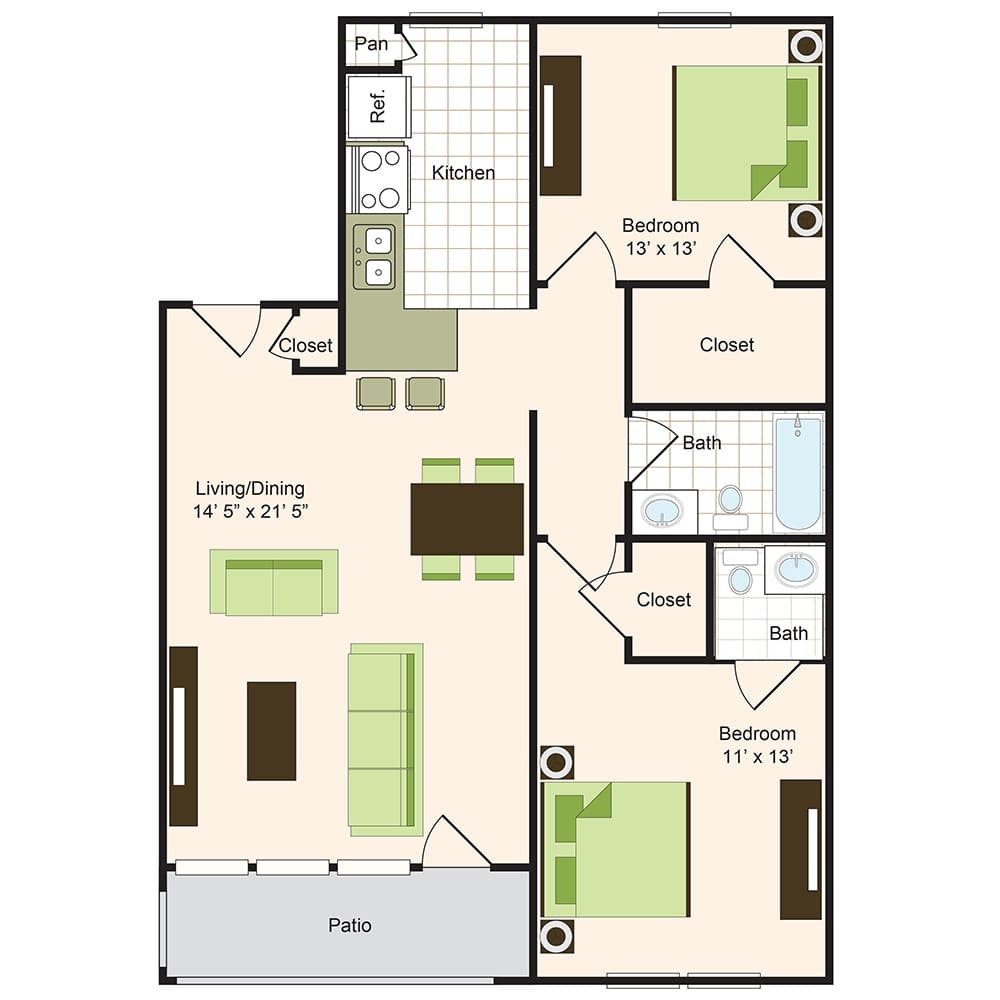Floor plan 10 | Memorial Apartments Near Memorial City 77024
