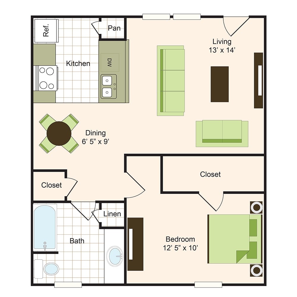 Floor plan 3 | Apartments zoned to Spring Branch ISD