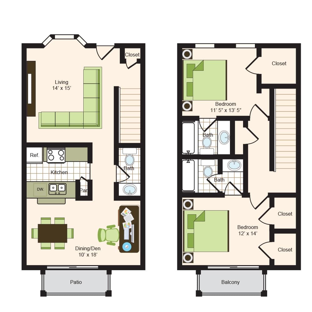 Floor plan 15 | Memorial Apartments Near Memorial City 77024